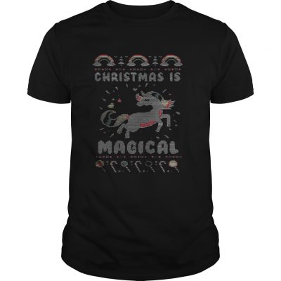 Guys Unicorn Christmas is magical sweat shirt