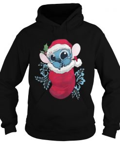 Hoodie Baby Stitch in Christmas stocking shirt