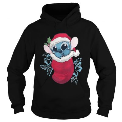 Hoodie Baby Stitch in Christmas stocking shirt