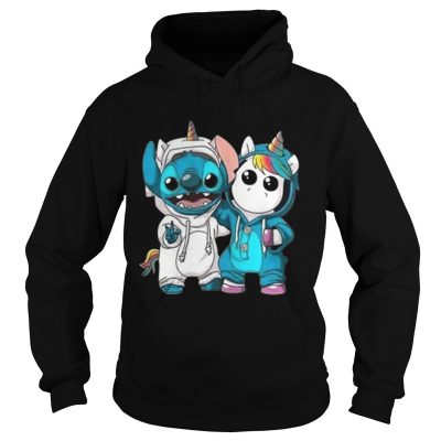 Hoodie Baby Unicorn and Stitch shirt