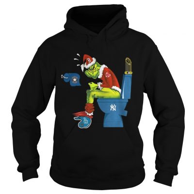 Hoodie Boston Red Sox Grinch santa toilet shirt