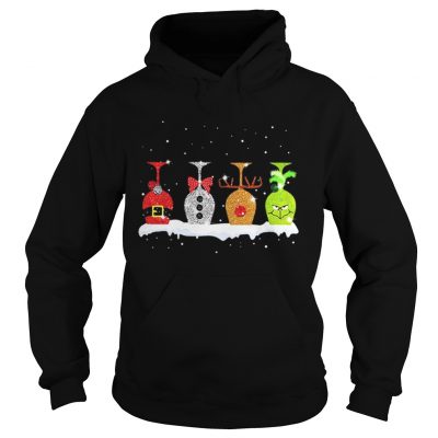 Hoodie Christmas wine glasses Grinch