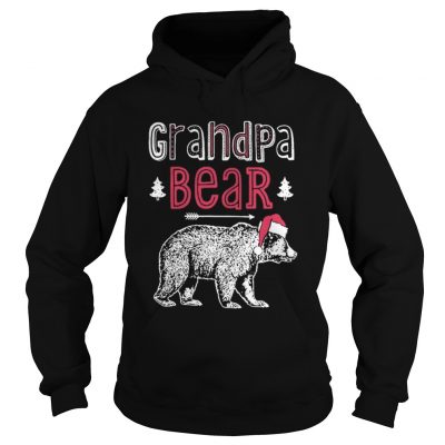 Hoodie Grandpa bear christmas santa hat