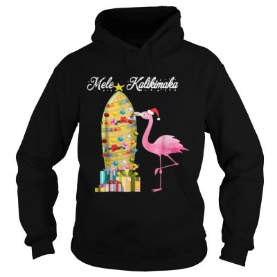 Hoodie Hawaii Mele Kalikimaka Flamingo Hawaiian Christmas