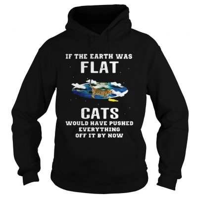 Hoodie If the earth was flat cats would have pushed everything off it by now shirt