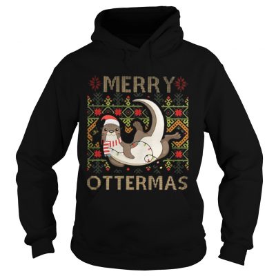 Hoodie Merry Ottermas Christmas Ugly Shirt