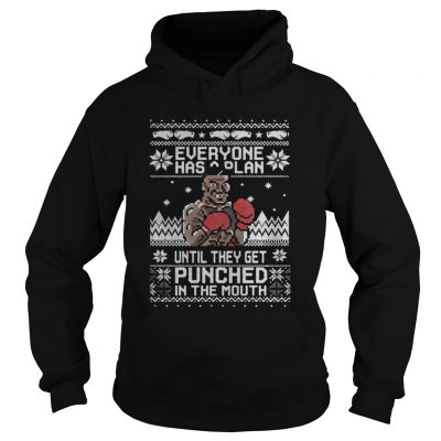 Hoodie Mike Tyson Punch Everyone has a plan until ugly Christmas