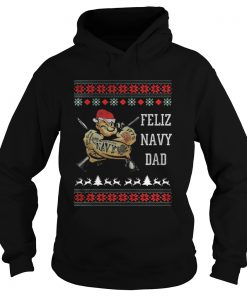 Hoodie Popeye Feliz Navy Dad Christmas shirt