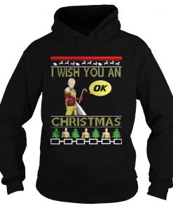 Hoodie Saitama I wish you an OK Christmas sweat shirt