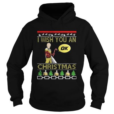 Hoodie Saitama I wish you an OK Christmas sweat shirt