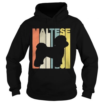 Hoodie Vintage Retro Maltese Silhouette shirt