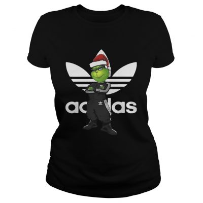 Ladies Tee Adidas Grinch santa shirt