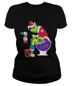 Ladies Tee Alabama Santa Grinch toilet shirt