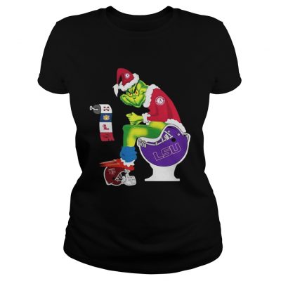 Ladies Tee Alabama Santa Grinch toilet shirt