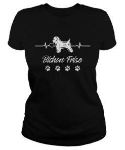 Ladies Tee Bichon Frise Heartbeat shirt