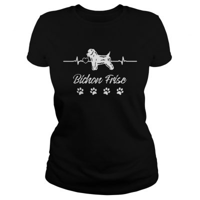 Ladies Tee Bichon Frise Heartbeat shirt