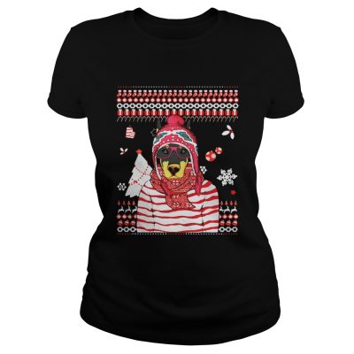 Ladies Tee Christmas Doberman Pinscher Shirt