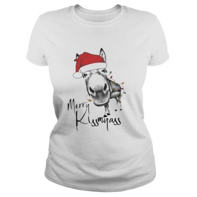 Ladies Tee Donkey Merry Kiss My Ass