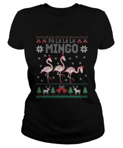 Ladies Tee Fa la la la mingo Christmas