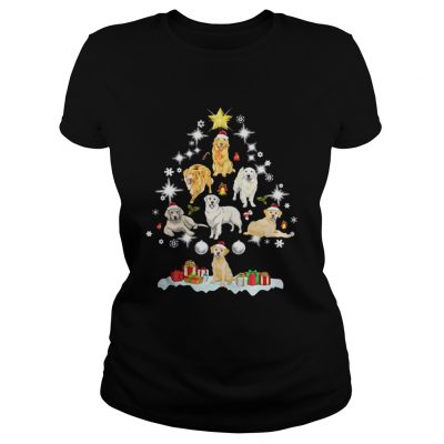 Ladies Tee Golden Reflection Christmas Pine Shirt