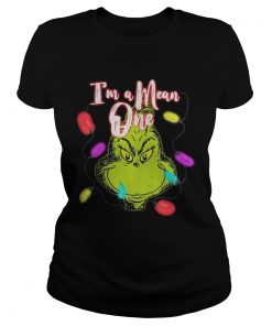 Ladies Tee Grinch I’m a Mean one Christmas light shirt