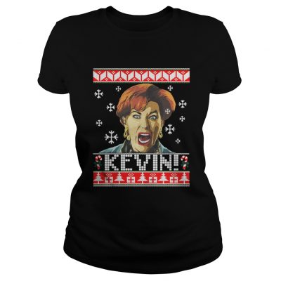 Ladies Tee Home Alone Kevin ugly Christmas shirt