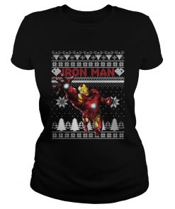 Ladies Tee Iron Man Marvel ugly christmas