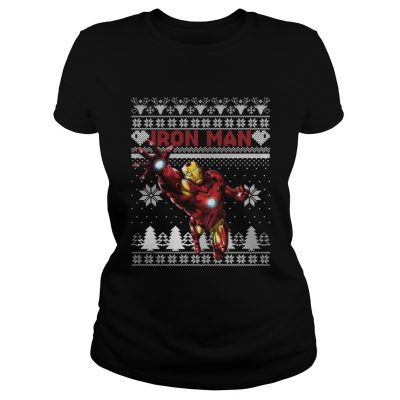 Ladies Tee Iron Man Marvel ugly christmas