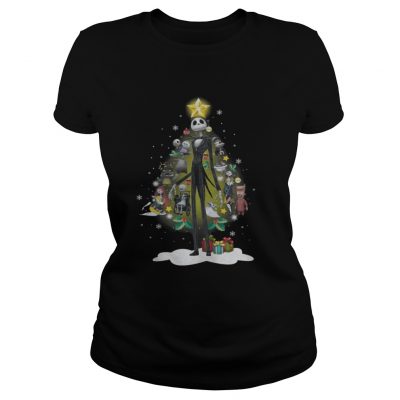 Ladies Tee Jack Skellington Christmas Tree