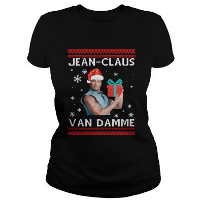 Ladies Tee Jean claus Van Damme Christmas sweat shirt