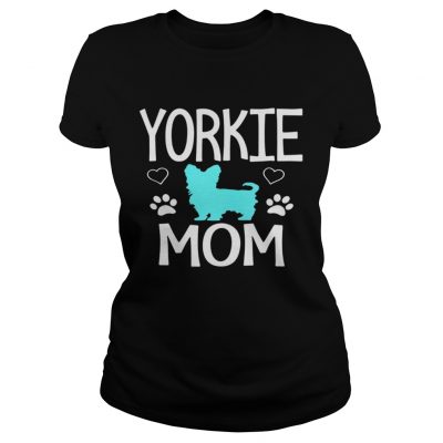 Ladies Tee Love Yorkie Mom Yorkshire Terrier shirt