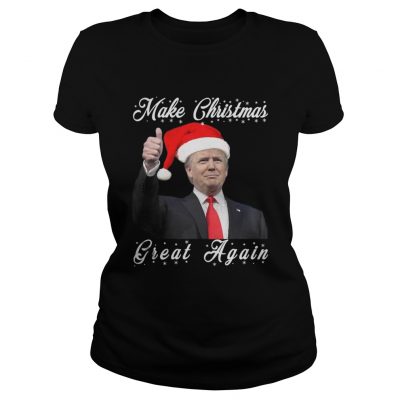 Ladies Tee Make christmas great again Trump