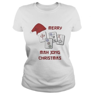 Ladies Tee Merry Mahjong Christmas shirt