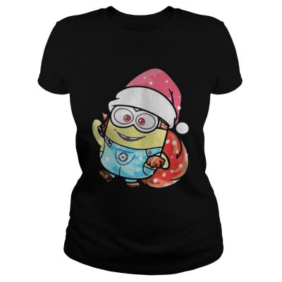 Ladies Tee Minion Santa Christmas