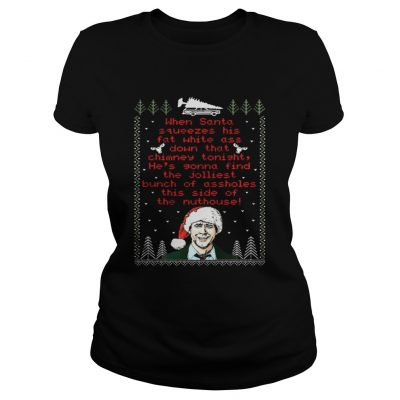 Ladies Tee National Lampoon’s Christmas Vacation Shirts When Santa Squeezes His Fat White Ass