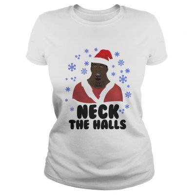 Ladies Tee Neck the halls Christmas shirt