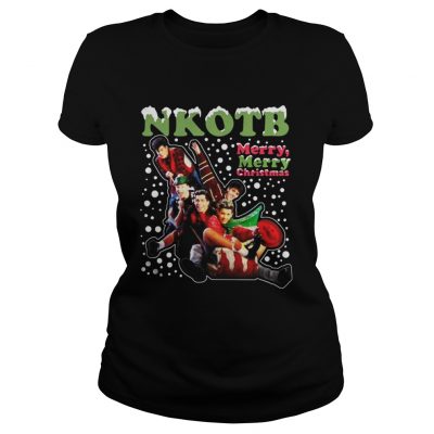 Ladies Tee New Kids On The Block Merry Merry Christmas shirt