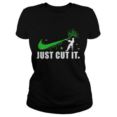 Ladies Tee Nike logo green just cut it shirt