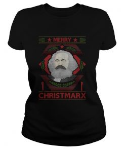 Ladies Tee Official Karl Marx merry Christmarx