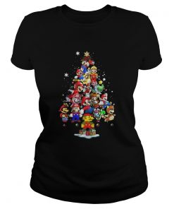 Ladies Tee Official Super Mario christmas tree