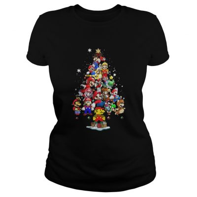 Ladies Tee Official Super Mario christmas tree