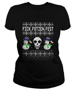 Ladies Tee Snowmans And Skull Fick Fotzen Fest