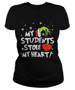 Ladies Tee Teacher Grinch my students stole my heart