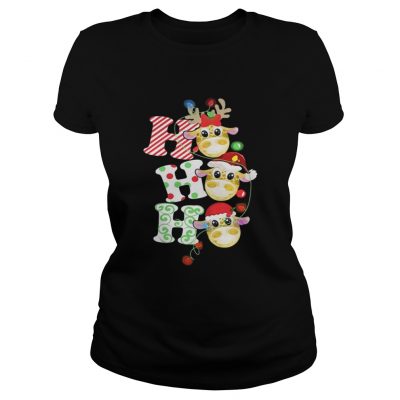 Ladies Tee The Giraffe Christmas ho ho ho shirt