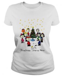 Ladies Tee The Peanuts Gang christmas time is here