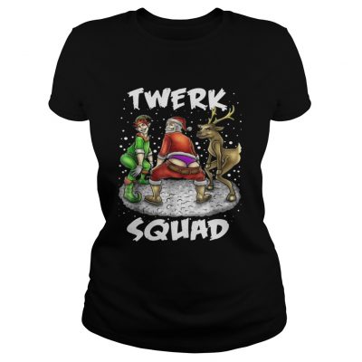 Ladies Tee Twerk Squad Santa And Elf Twerking Christmas