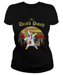 Ladies Tee Unicorn dabbing five finger death Punch vintage shirt