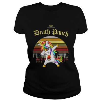 Ladies Tee Unicorn dabbing five finger death Punch vintage shirt