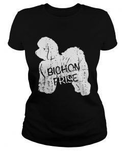 Ladies Tee Vintage Bichon Frise Dog Lover shirt