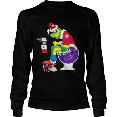 Longsleeve Tee Alabama Santa Grinch toilet shirt